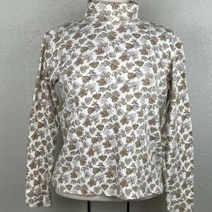 EUC CLASSIC ELEMENTS Womens Fall Autumn 🍂 Leaves Turtleneck Size S